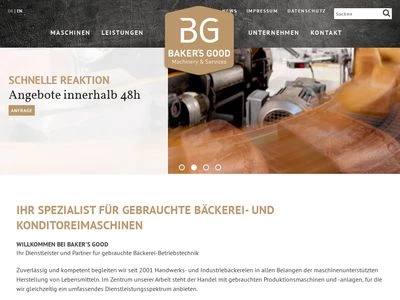 Website von Bakers Good GmbH & Co. KG