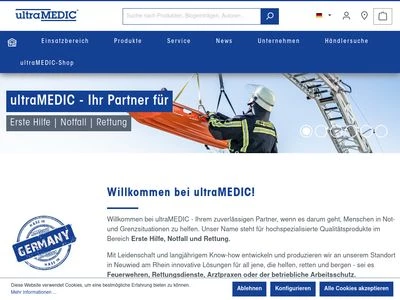 Website von ultraMEDIC GmbH