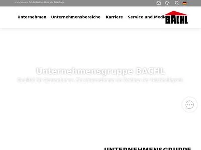 Website von KARL BACHL GmbH & Co KG
