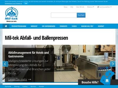 Website von Mil-tek Deutschland GmbH