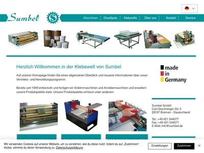 Website von Sumbel GmbH