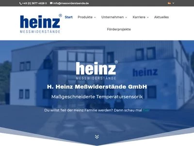 Website von H. Heinz Meßwiderstände GmbH