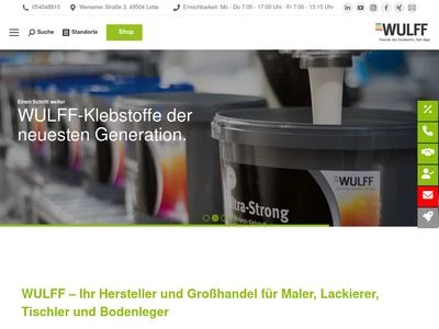 Website von WULFF GmbH u. Co. KG