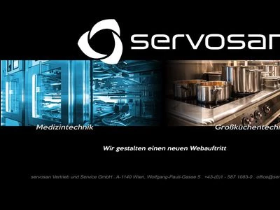 Website von Servosan Vertrieb und Service GmbH