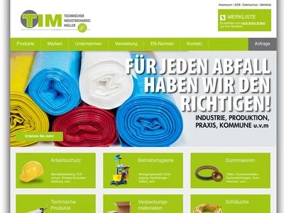 Website von T.I.M. Technischer Industriebedarf Müller