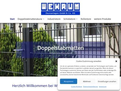 Website von Wehrum-Zaunanlagen