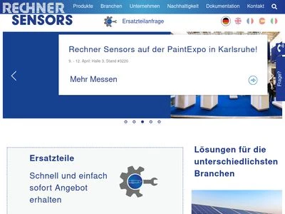 Website von Rechner Industrie-Elektronik GmbH