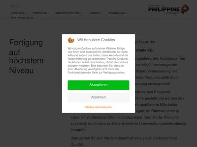 Website von Philippine GmbH & Co. Dämmstoffsysteme KG