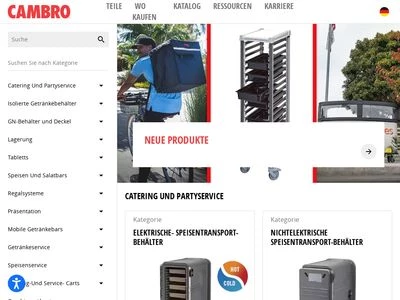 Website von Cambro Presswerk Kongen GmbH