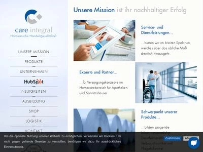 Website von care integral GmbH