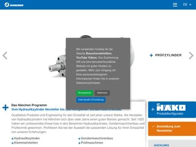 Website von Herbert Hänchen GmbH