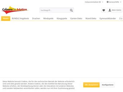 Website von Colours in Motion GmbH