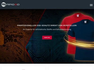 Website von Mimoza Textil GmbH