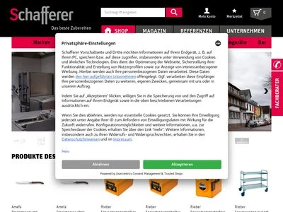 Website von Schafferer & Co. KG