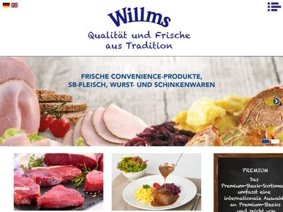 Website von Willms Fleisch GmbH