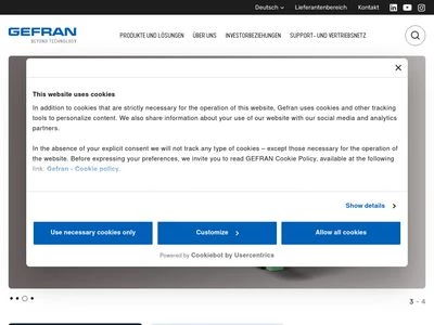 Website von GEFRAN Deutschland GmbH