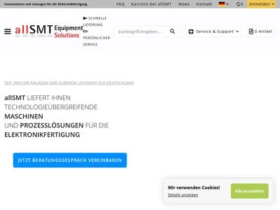 Website von allSMT GmbH & Co KG