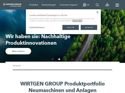 Website von Wirtgen GmbH