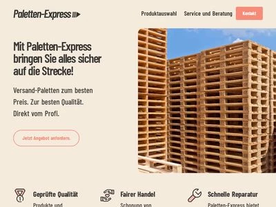 Website von Paletten-Express Handels GmbH