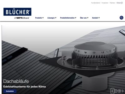 Website von BLÜCHER Germany GmbH