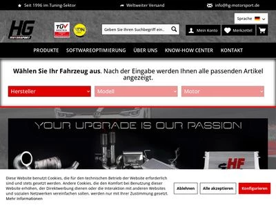 Website von HG-Motorsport GmbH