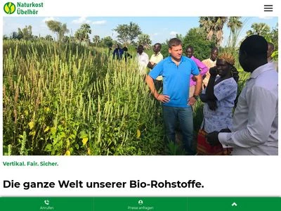 Website von Naturkost Übelhör GmbH & Co. KG