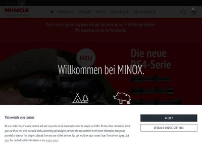 Website von MINOX GmbH