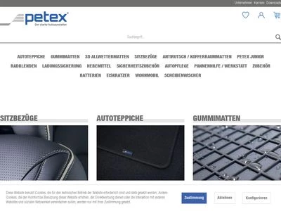Website von PETEX Auto-Ausstattungs-GmbH