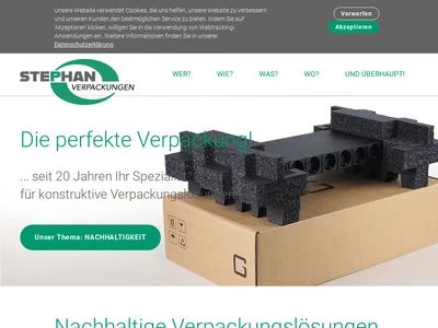 Website von Stephan Schaumstoffe GmbH