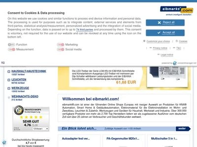 Website von eibmarkt.com GmbH
