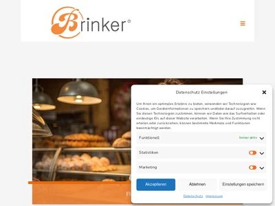 Website von Bäckerei Brinker GmbH