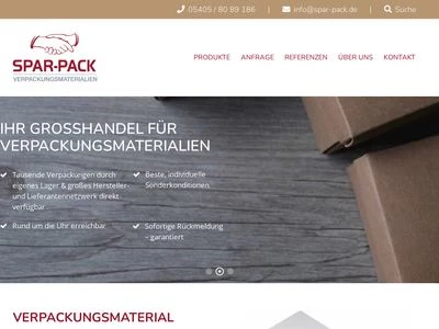 Website von Spar-Pack Nico Sparhuber e.K.