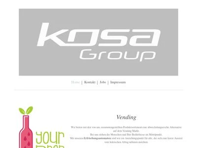 Website von KOSA Betriebs GmbH