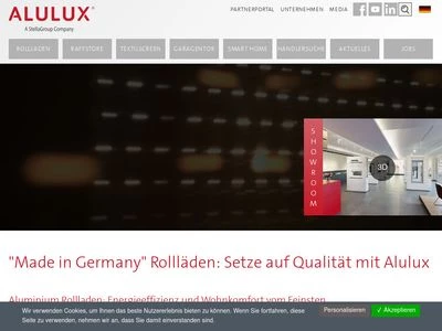 Website von Alulux GmbH