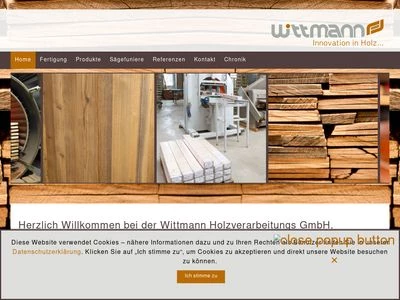 Website von Wittmann Holzverarbeitungs GmbH