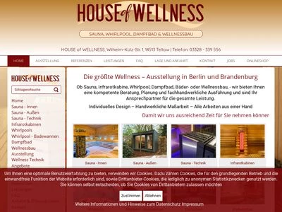 Website von House of Wellness Haustechnik GmbH & Co KG