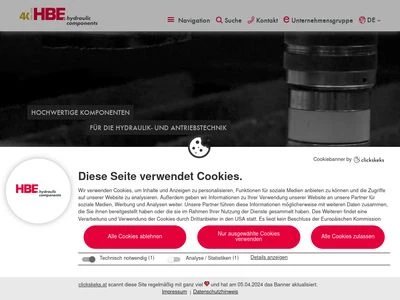 Website von HBE GmbH
