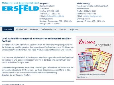 Website von Peter Ersfeld GmbH