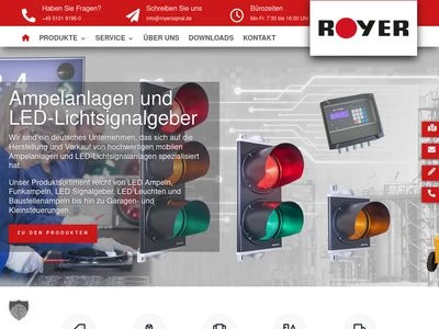 Website von ROYER Signaltechnik GmbH