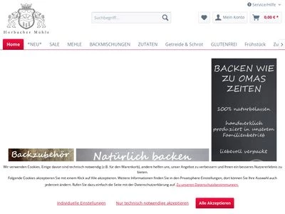 Website von Horbacher Mühle Produktions- und Handels GmbH