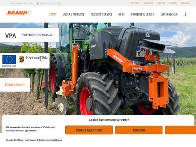 Website von BRAUN Maschinenbau GmbH