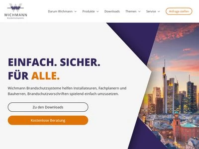 Website von Wichmann Brandschutzsysteme GmbH & Co. KG