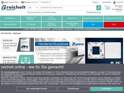 Website von reichelt elektronik GmbH & Co. KG