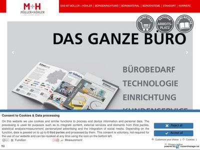 Website von Müller + Höhler GmbH & Co. KG