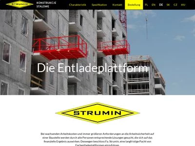 Website von STRUMIN Entladeplattformen