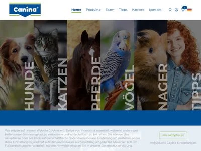 Website von Canina® pharma GmbH