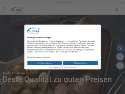 Website von ALASKA Tiefkühlkost GmbH