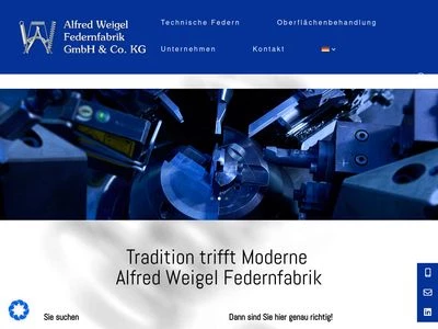 Website von Alfred Weigel Federnfabrik GmbH & CO. KG 
