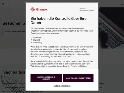 Website von Glamox GmbH