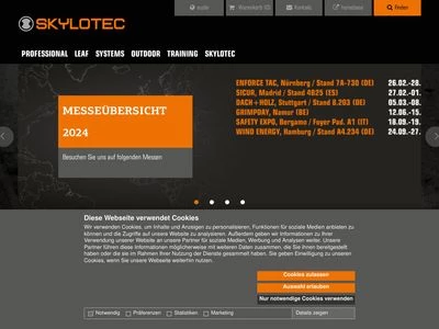 Website von SKYLOTEC GmbH